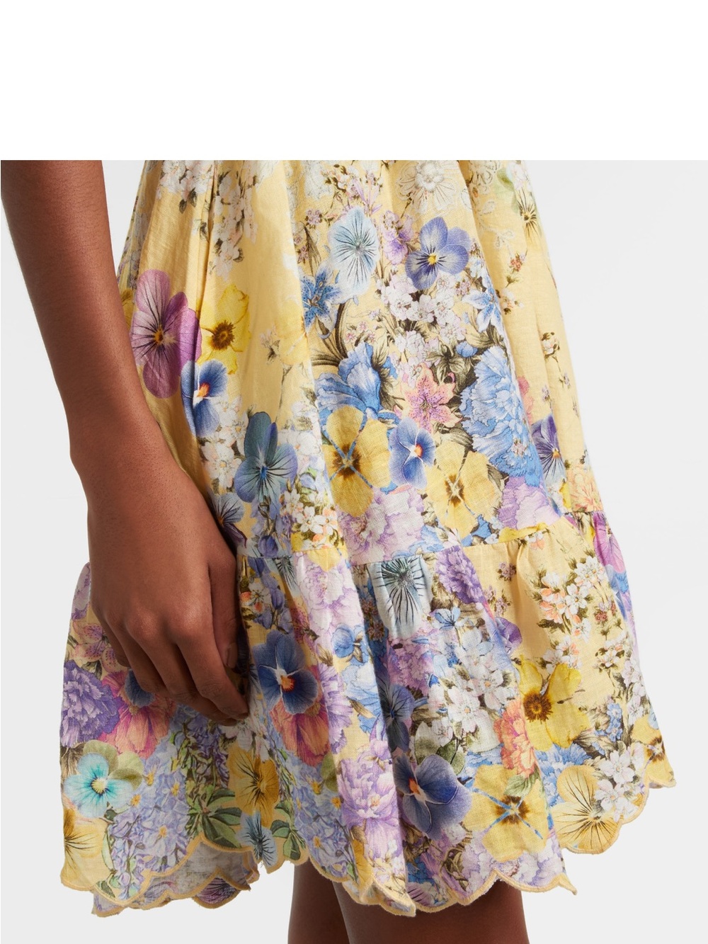 CAMILLA
Embellished floral halterneck linen minidress - Picture 5 of 10